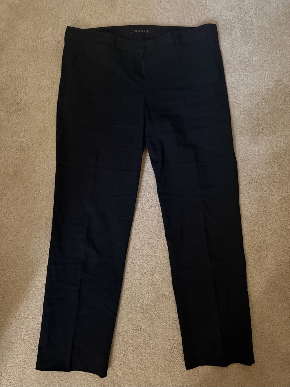 Theory Linen Crop Pant